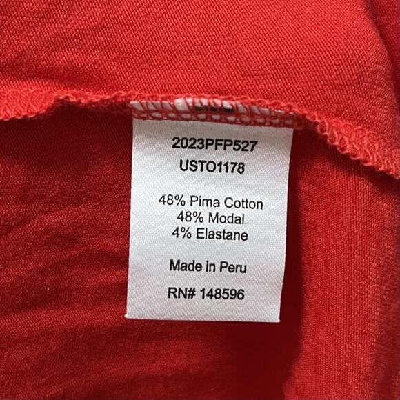 Universal Standard Modern Mock Neck Tee Shirt Size L / US 3X Red Capsule NWT - Picture 6 of 6